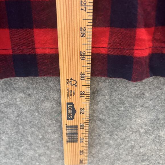 Hanna Andersson Dress Girls Size 10 Red Plaid Flannel Long Sleeve Pockets Comfy - Picture 10 of 11